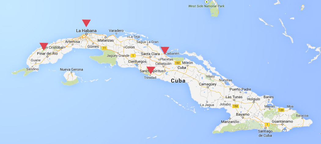 Mappa Corazon de Cuba
